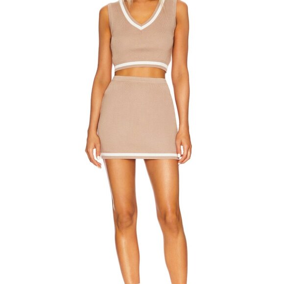 superdown Tan Mini Skirt - Picture 1 of 6